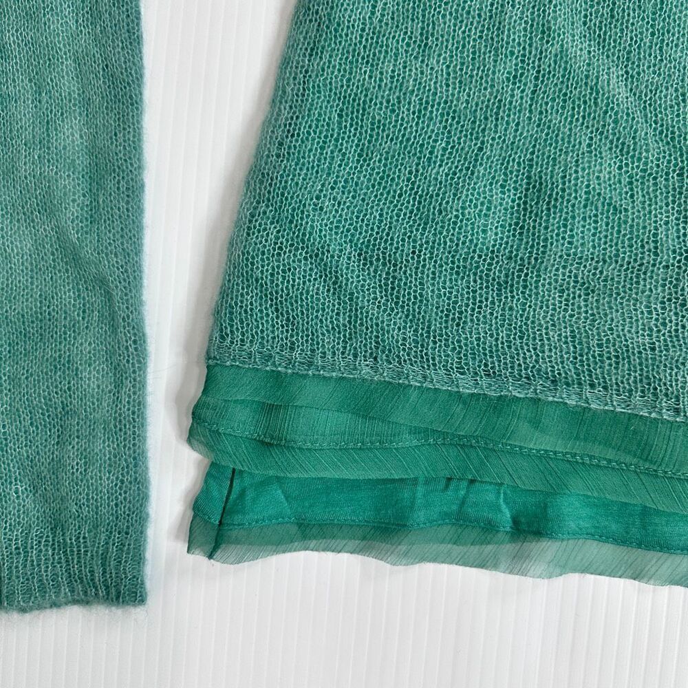 Anthropologie Knitted & Knotted Irina Green Layered Alpaca Blend Sweater M NWT - Picture 14 of 14